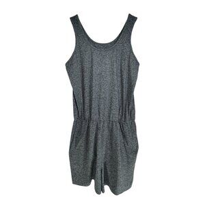 Thrive Societe Romper Sz L Heather Grey Scoop Neck Sleeveless Lounge Romper Norm